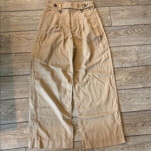 Madewell Tan Wide Leg Pants
